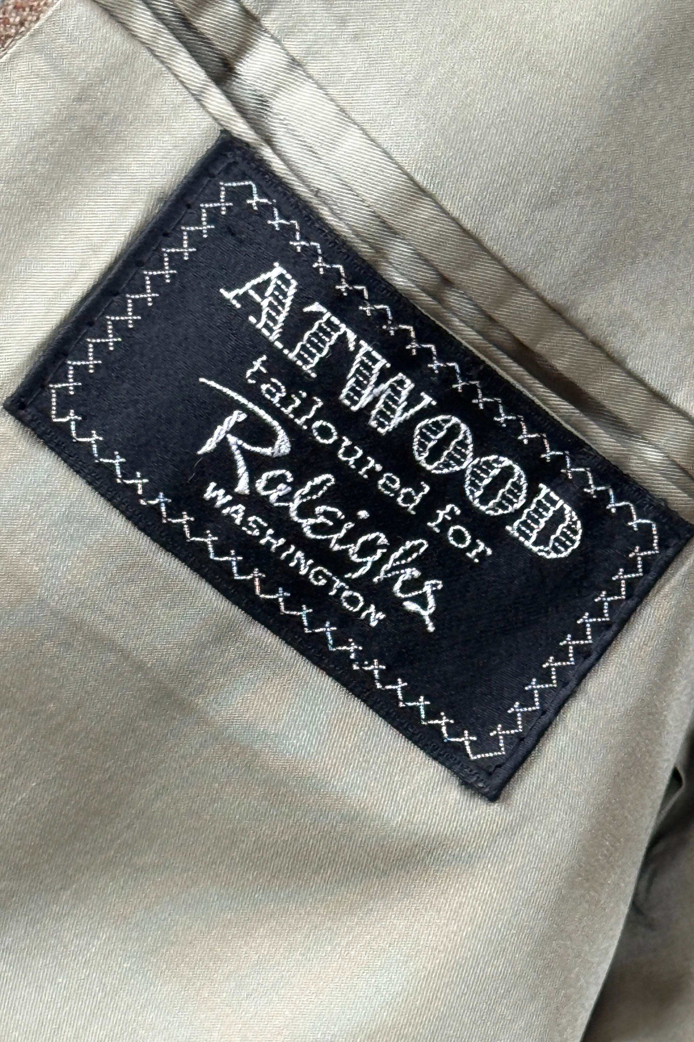 1970’S ATWOOD 3 PIECE CUSTOM UNION MADE IN USA STRIPED DISCO FLARED LEG SUIT 39R
