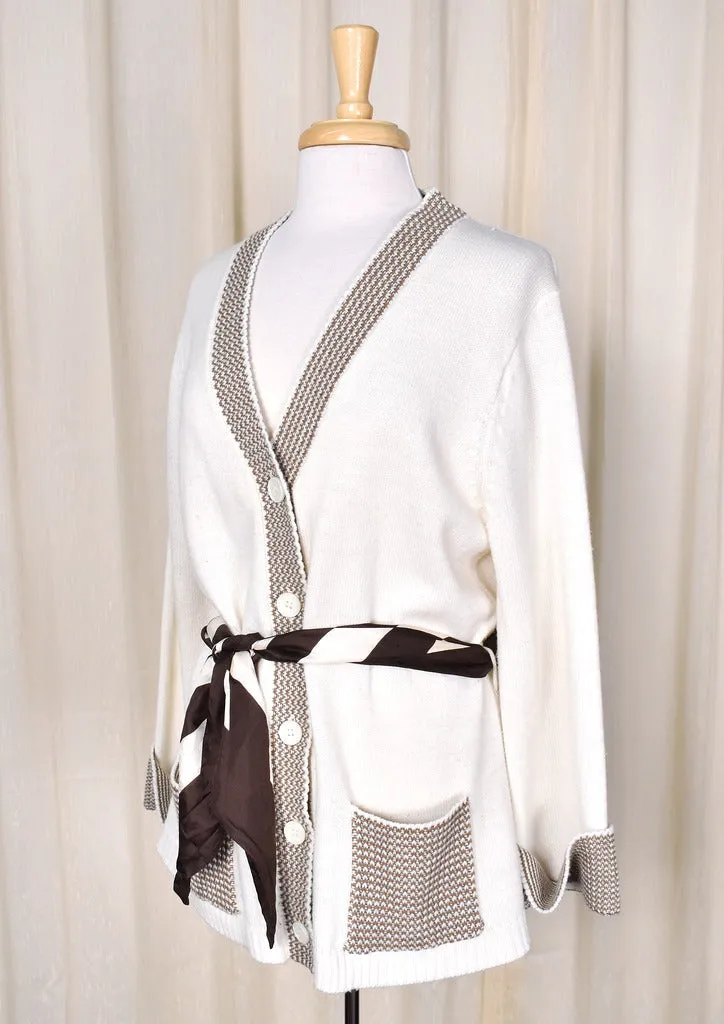 1970s Cream Tunic Cardigan