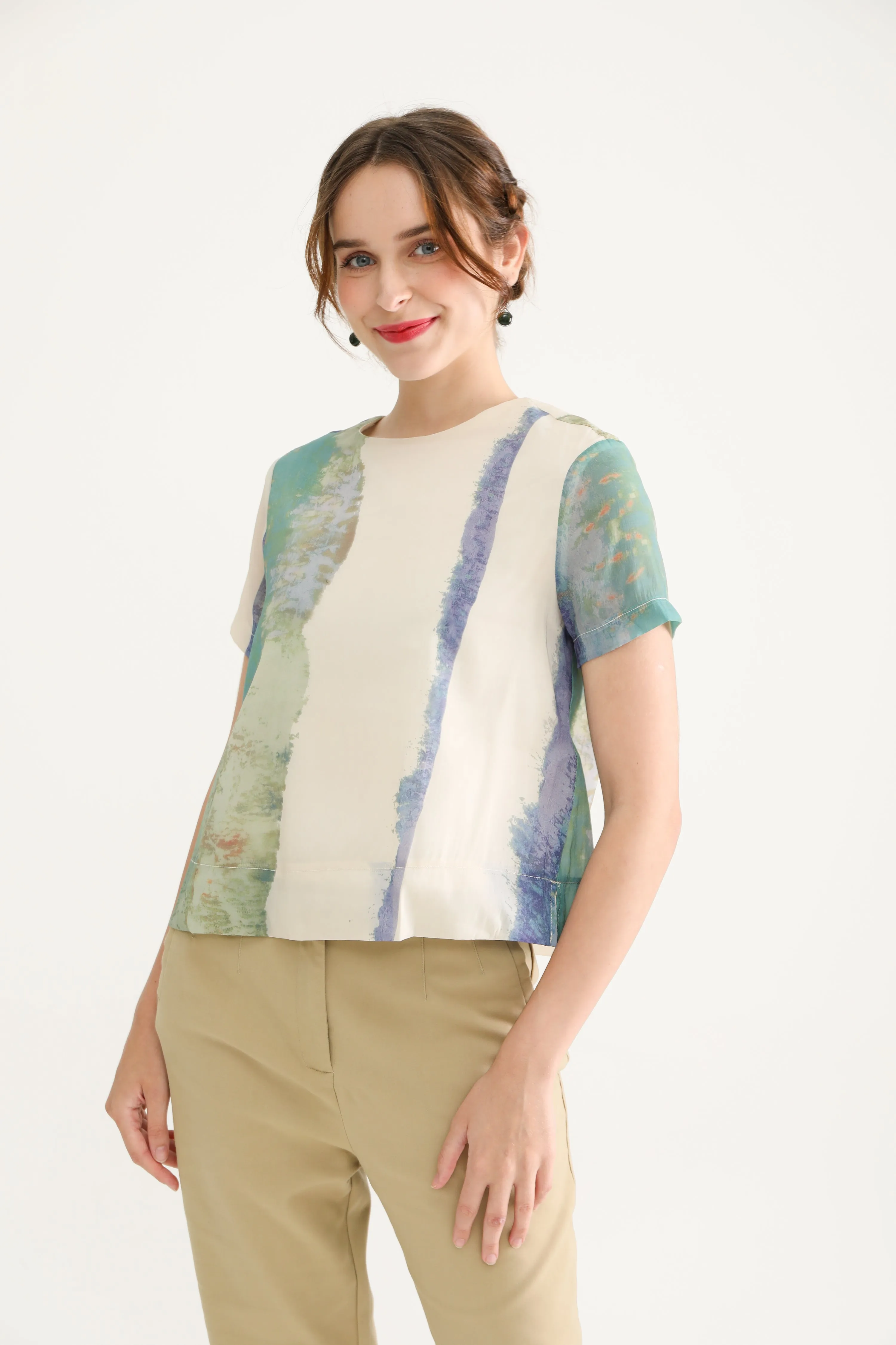 Abstract Stripes Women Blouse