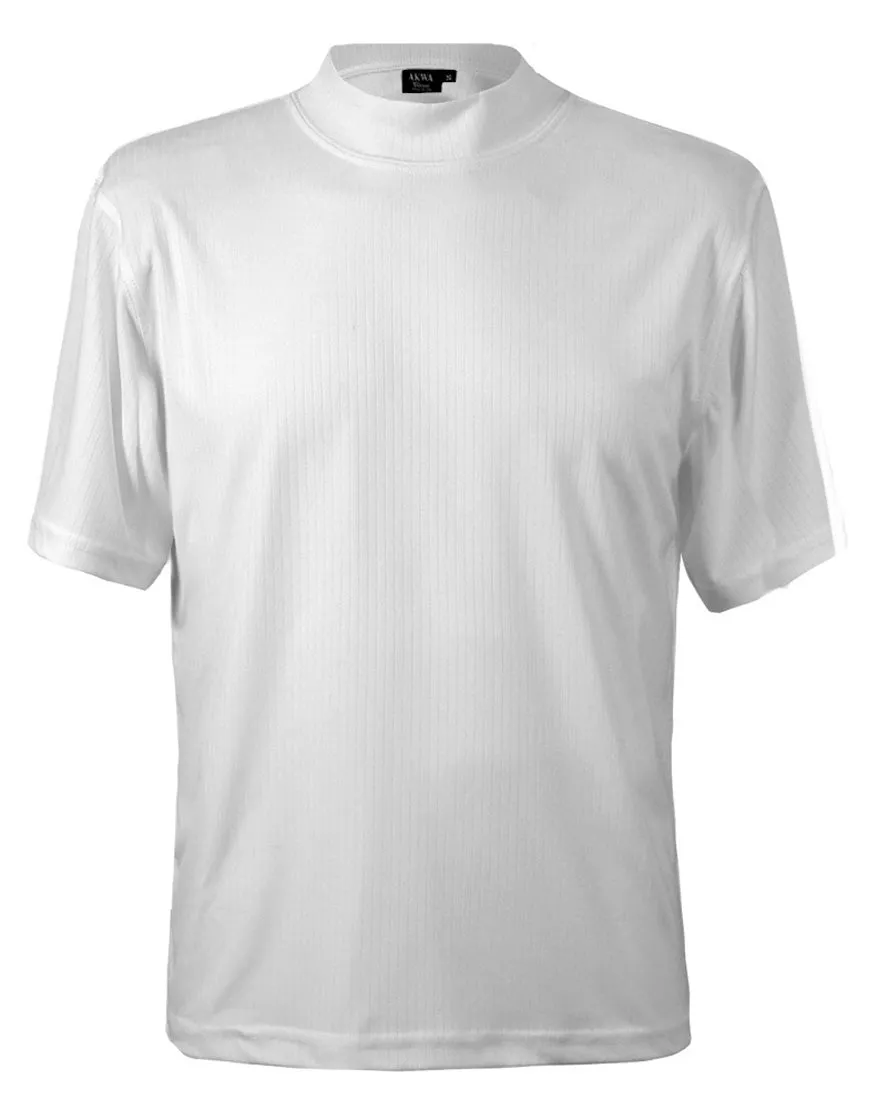 AKWA Men's Mock Turtle Tee (Drop Needle Vertical Lines)