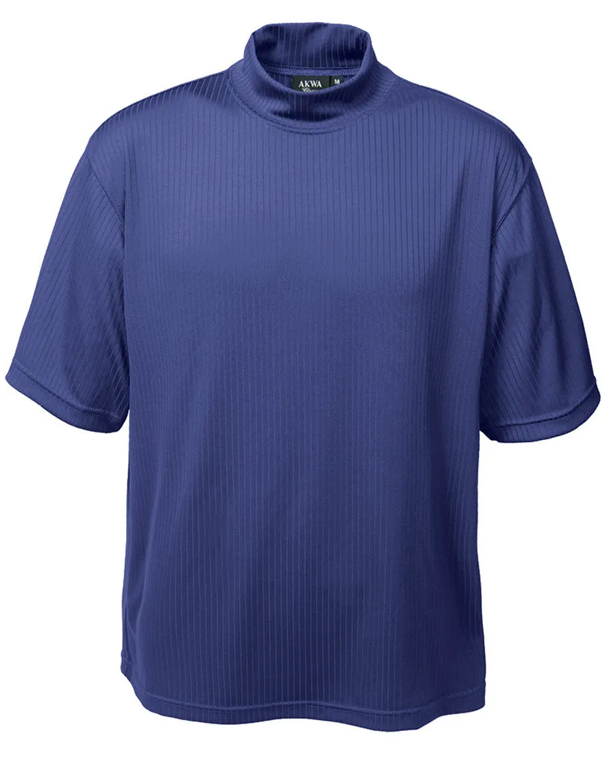 AKWA Men's Mock Turtle Tee (Drop Needle Vertical Lines)