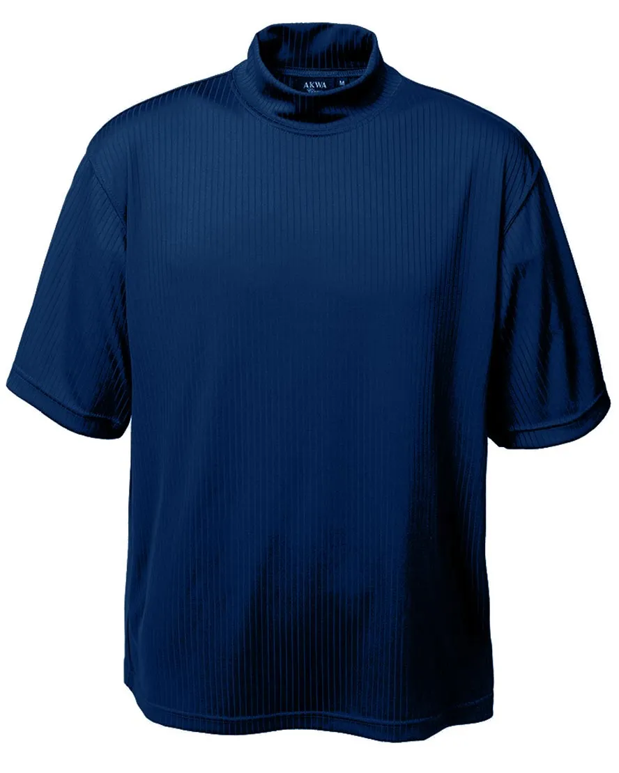 AKWA Men's Mock Turtle Tee (Drop Needle Vertical Lines)