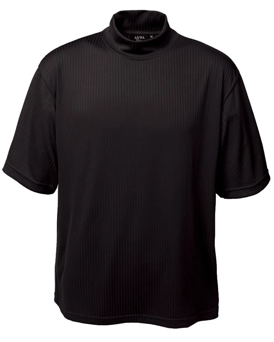 AKWA Men's Mock Turtle Tee (Drop Needle Vertical Lines)