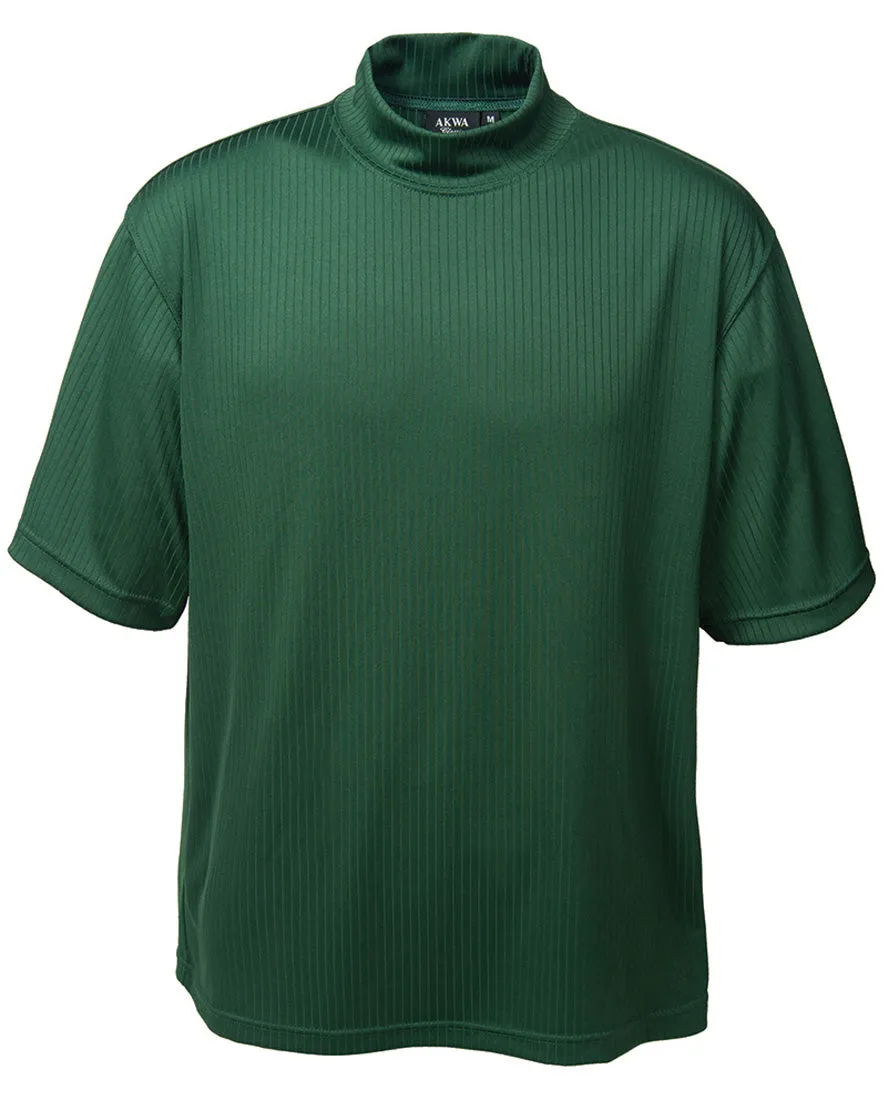 AKWA Men's Mock Turtle Tee (Drop Needle Vertical Lines)