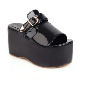 Asuandra Platform Slide - Black