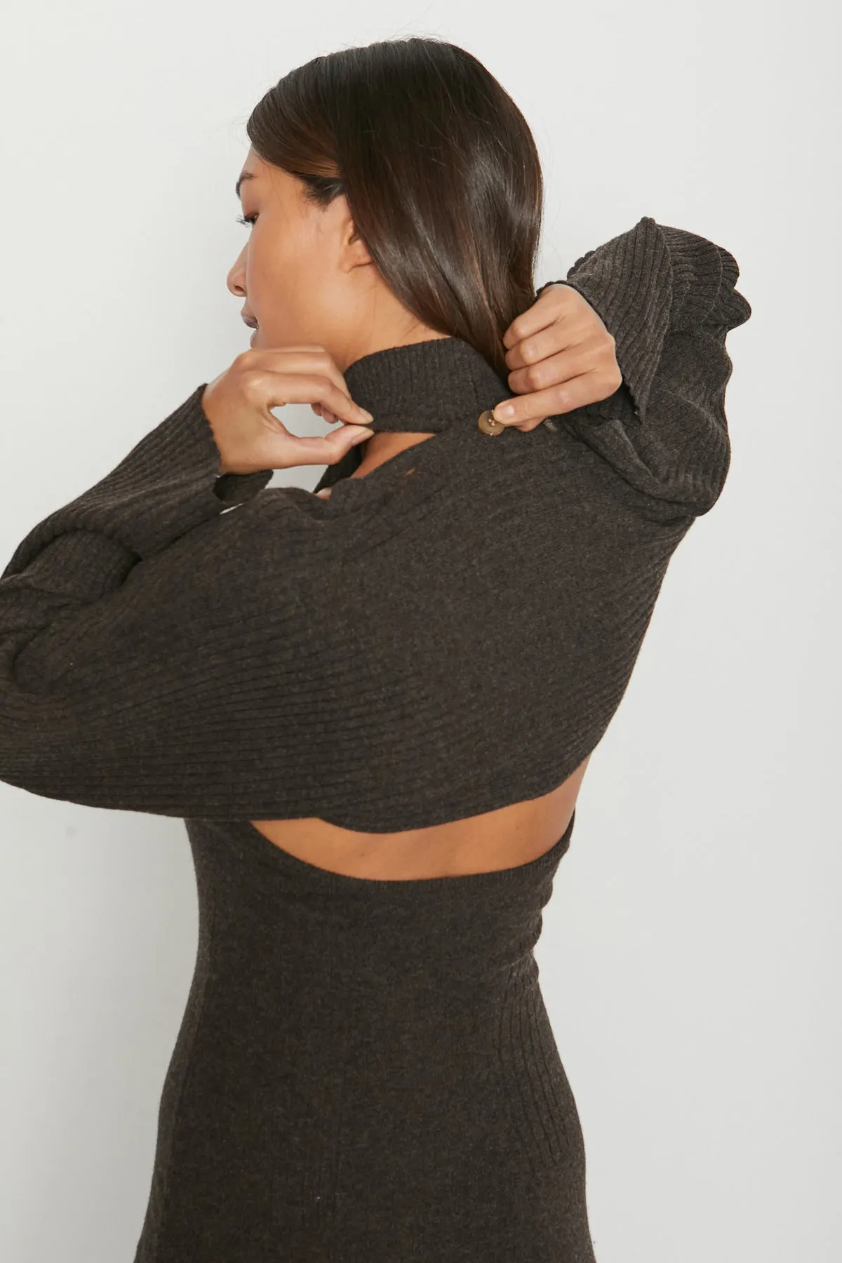 Bailey 44 Cori Knitwear Maxi Dress in Mocha Stability