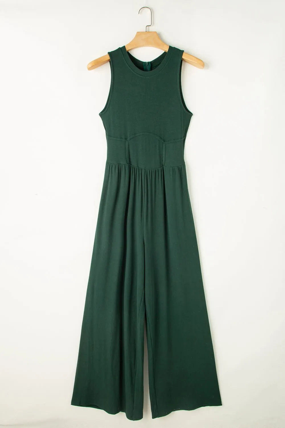 Black Sleeveless High Waist Wide Leg Jumpsuit