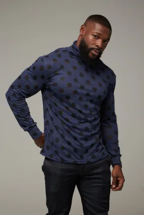 Blue Dot Turtleneck