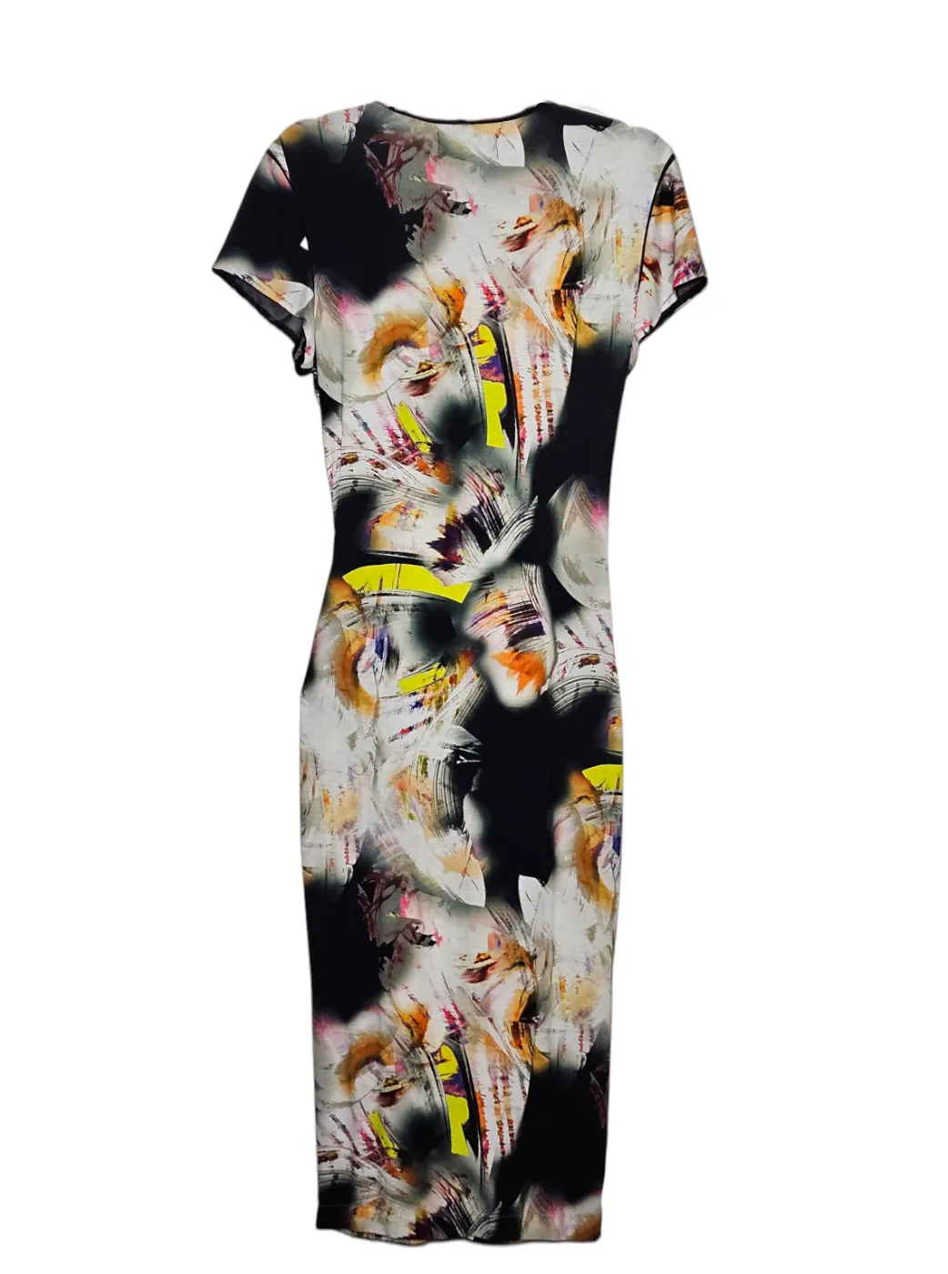 Bodycon Lace Up Dress Black and White Printed