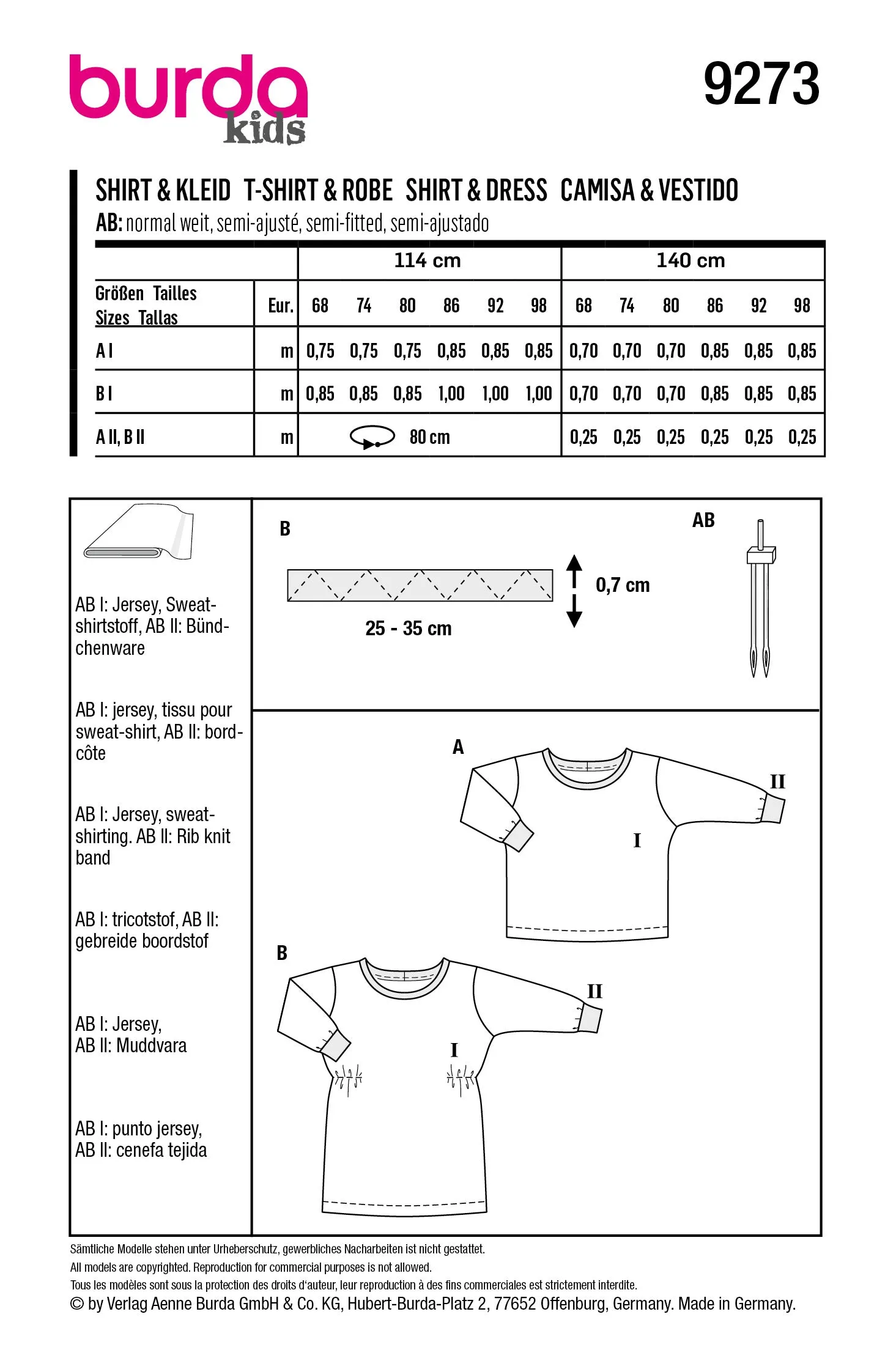 Burda X09273 Baby Dress