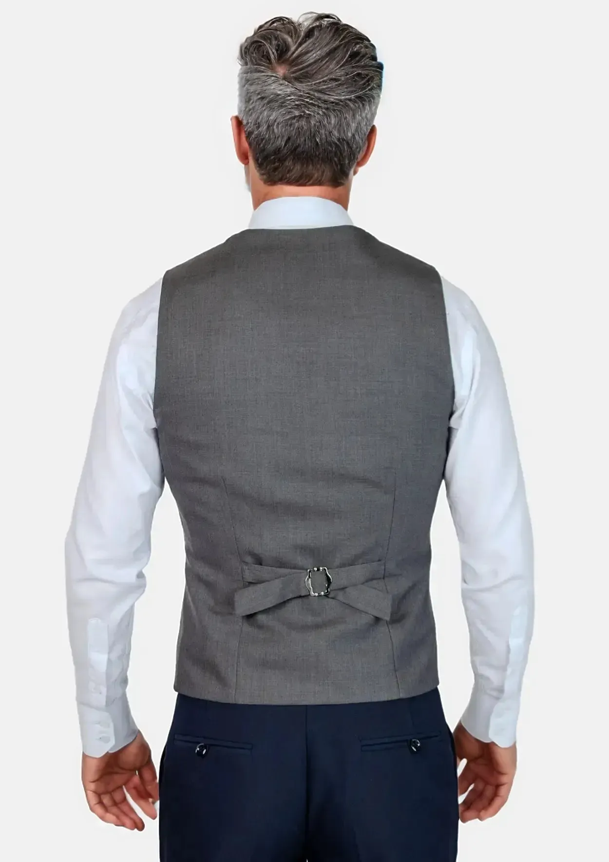 Charcoal Sharkskin Vest