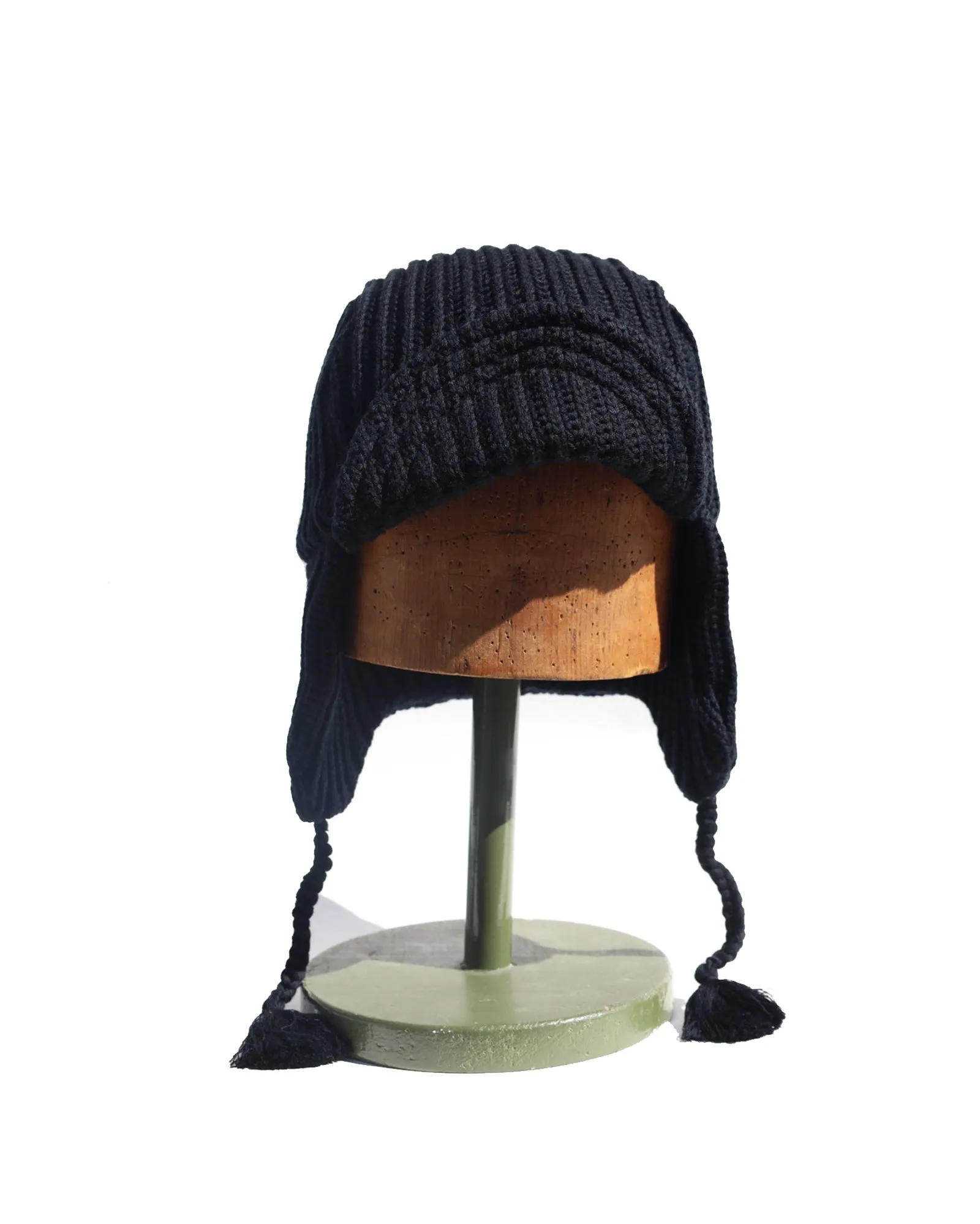 Chunky Knit Wool Flight Cap