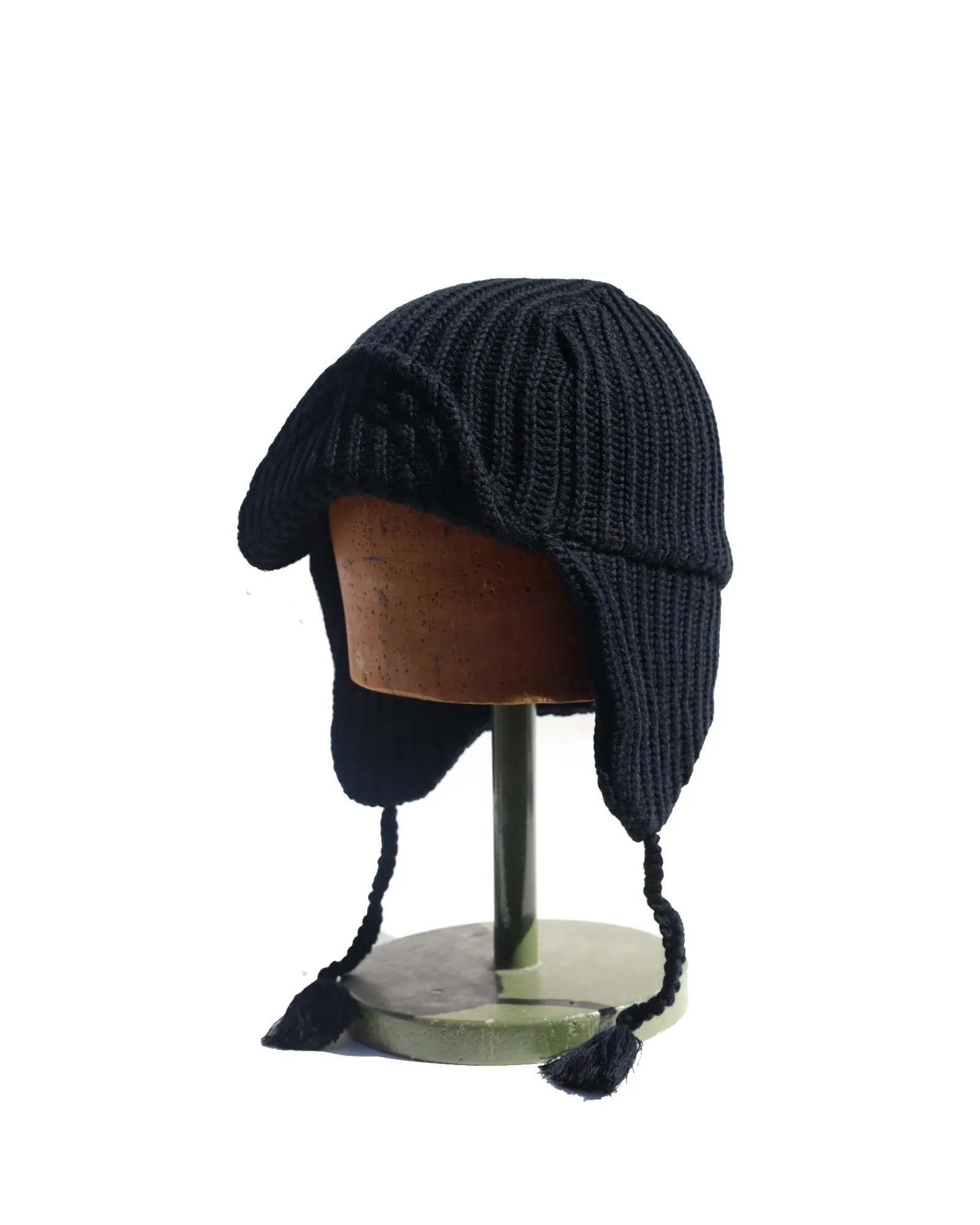 Chunky Knit Wool Flight Cap