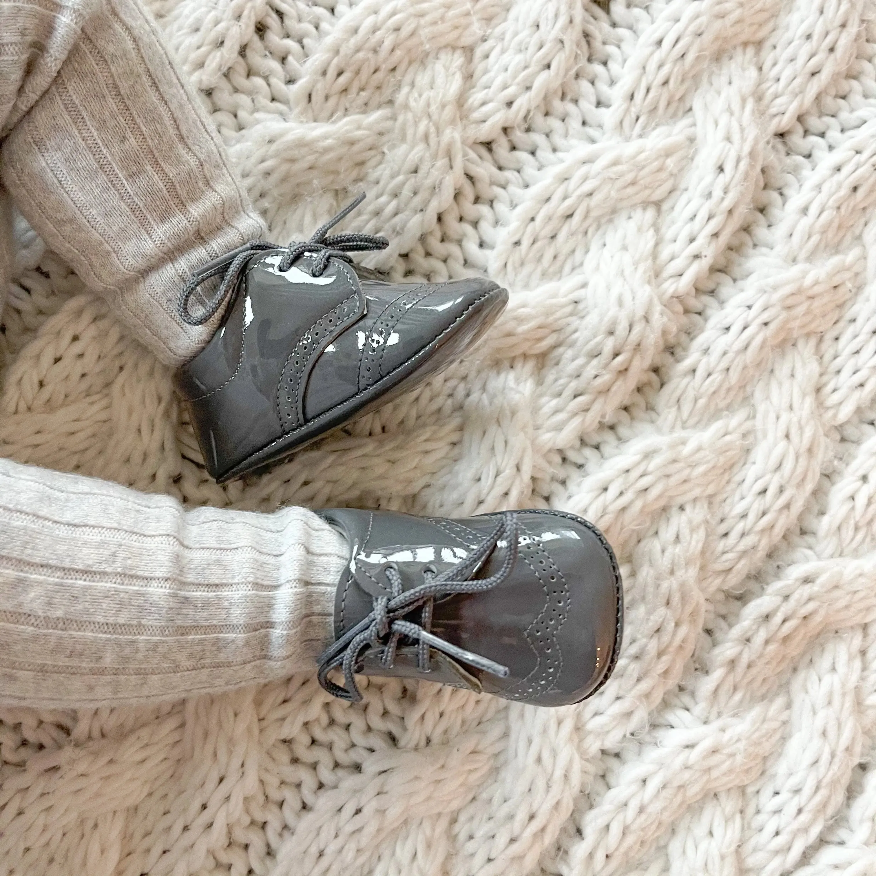 CÓNDOR Wool Blend Ribbed Tights- Aluminum Grey