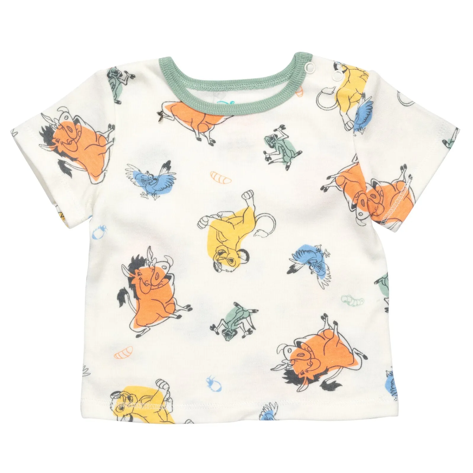 Disney Lion King French Terry Short Overalls T-Shirt and Hat 3 Piece Outfit Set