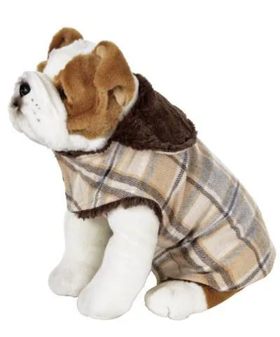 Dog Coat, Reversible - Wool Plaid with Cuddly Faux Fur - Sold Out!