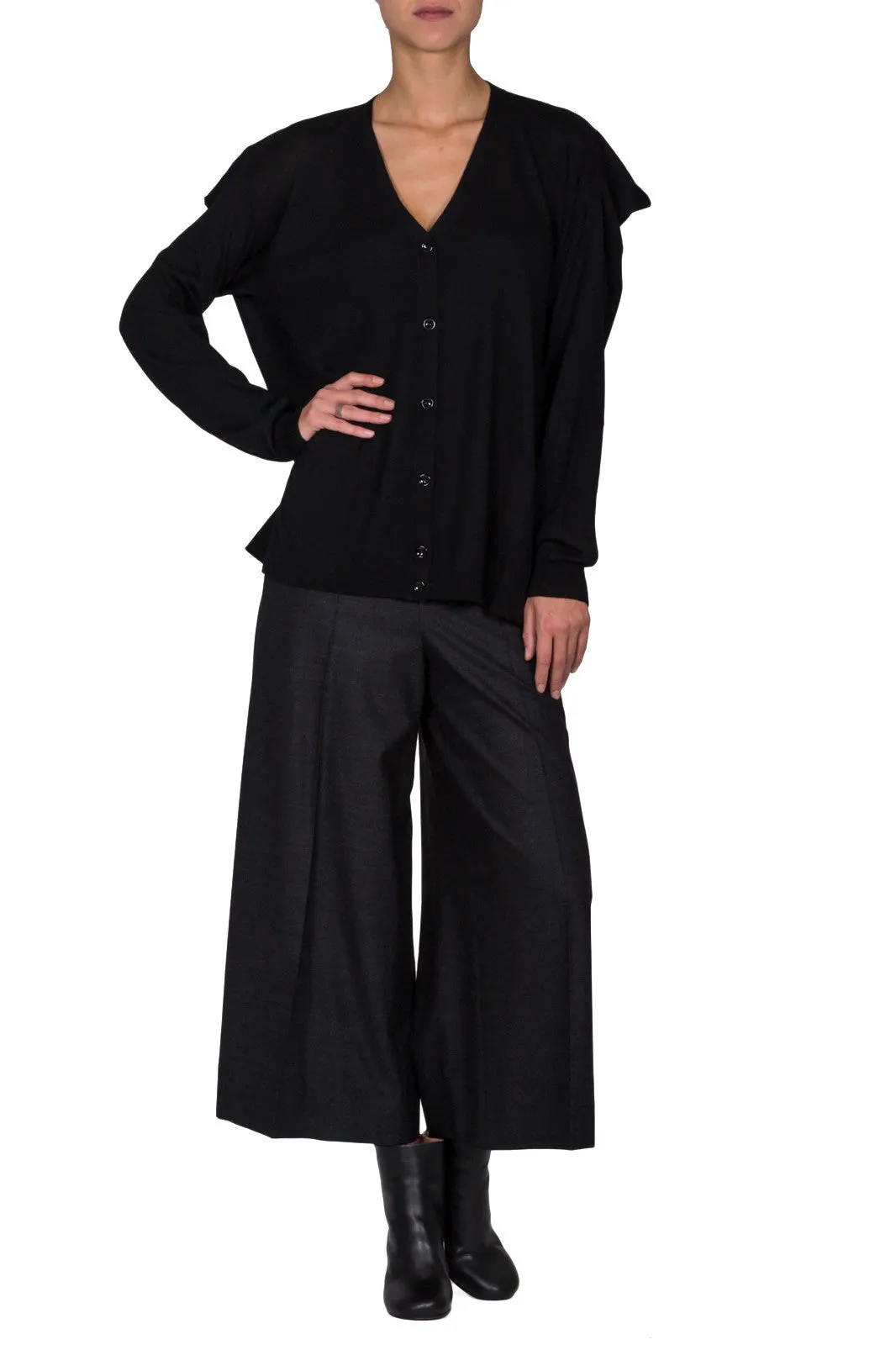 Draped Back Cardigan