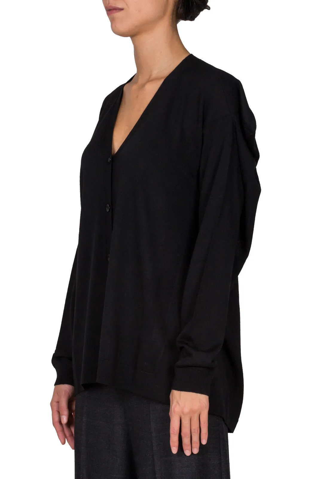 Draped Back Cardigan