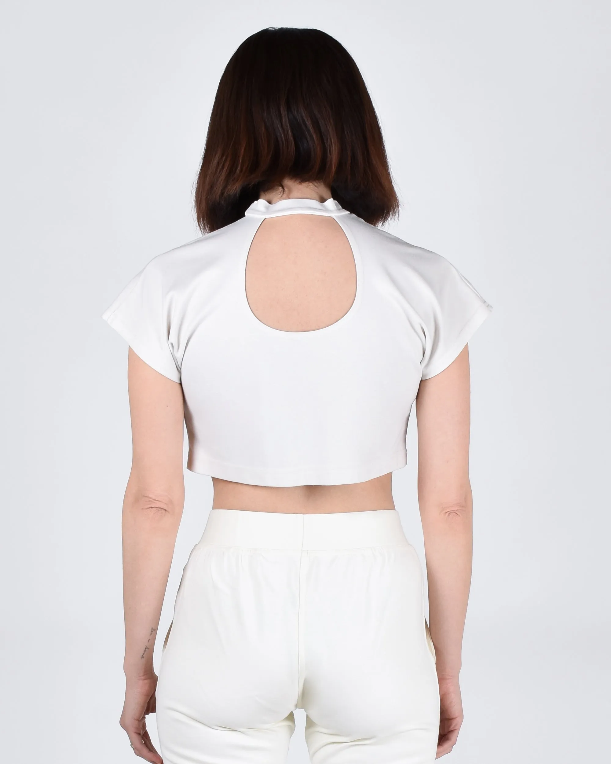 Egret Crop Cap Sleeve 2-in-1 in Cream