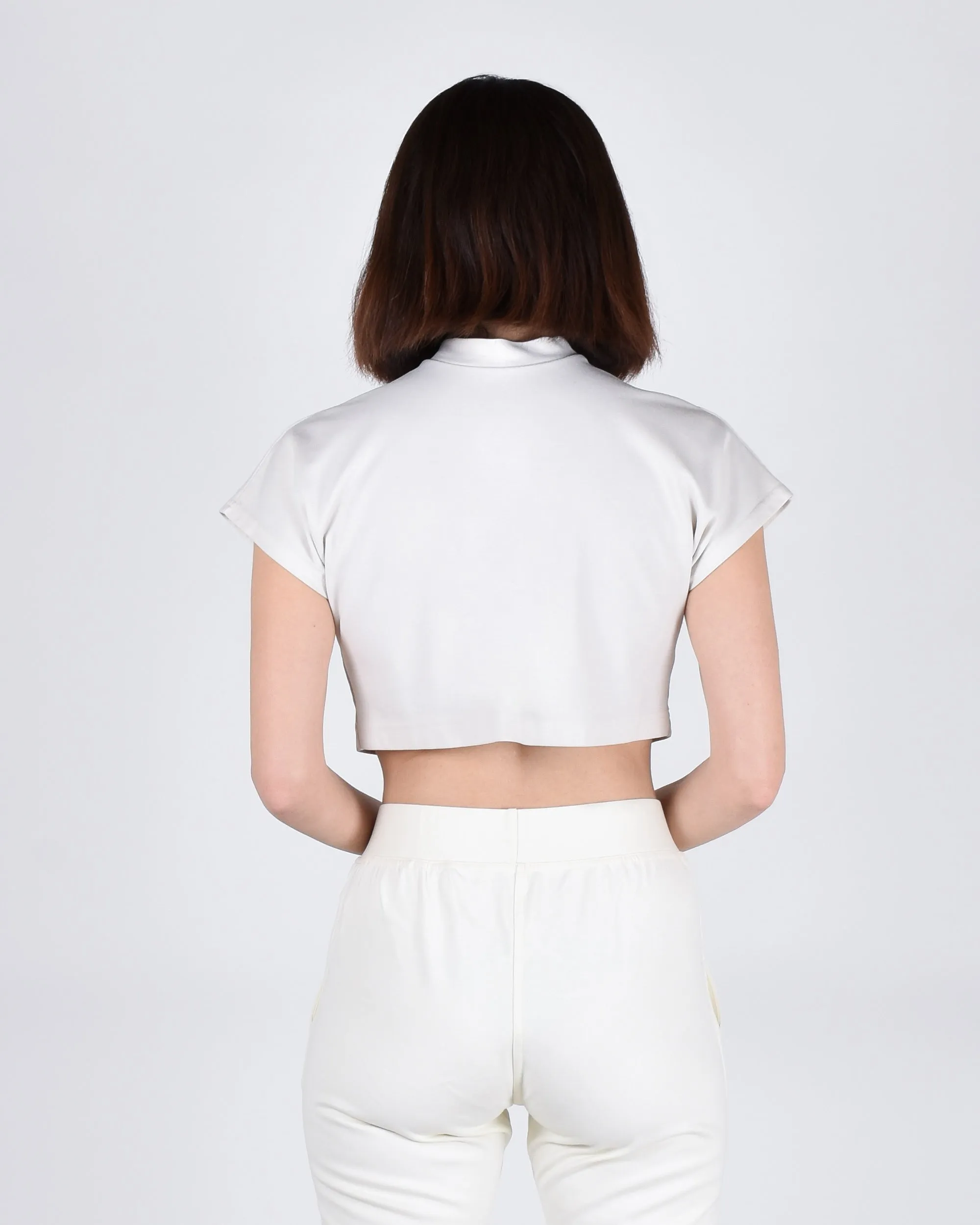 Egret Crop Cap Sleeve 2-in-1 in Cream
