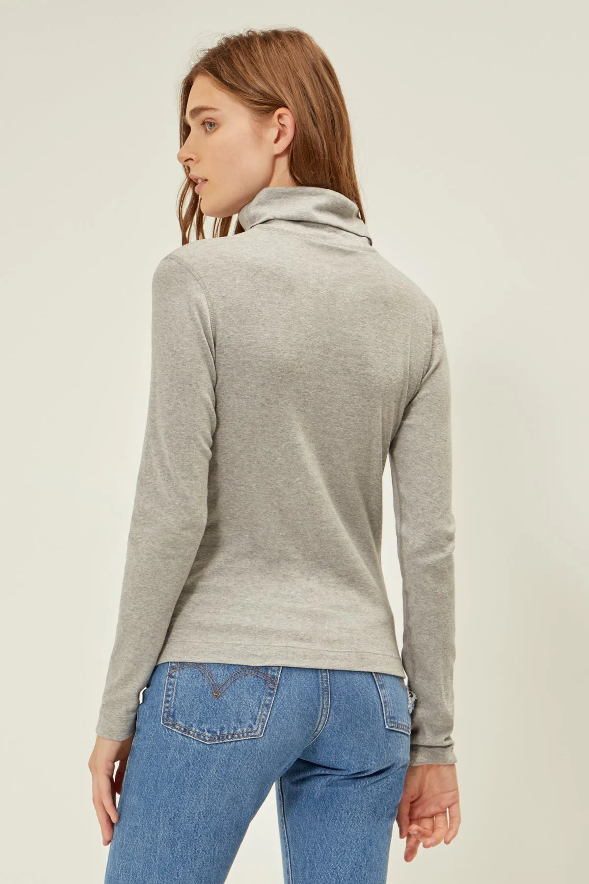 Essential Heritage Knit Turtleneck | Granite