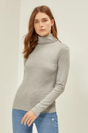 Essential Heritage Knit Turtleneck | Granite