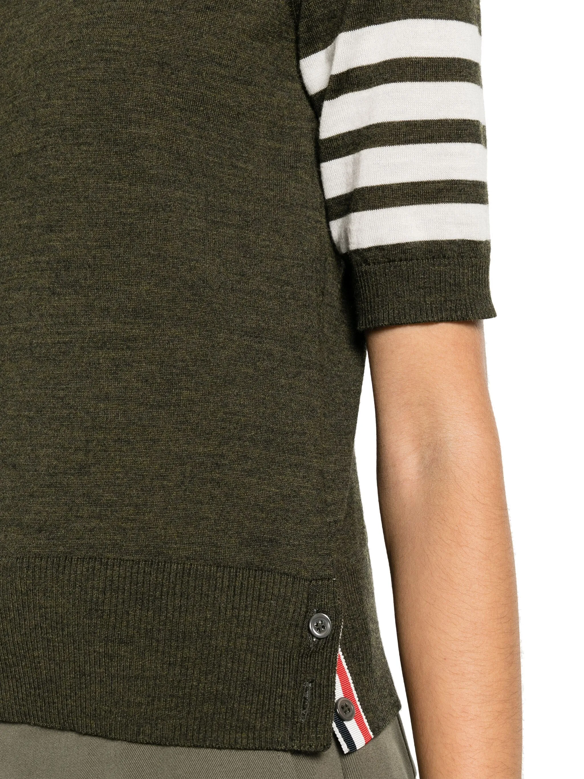 Fine Merino 4-Bar Relaxed Short Sleeve Turtleneck