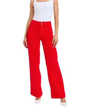 High Waist Red Corduroy Trouser