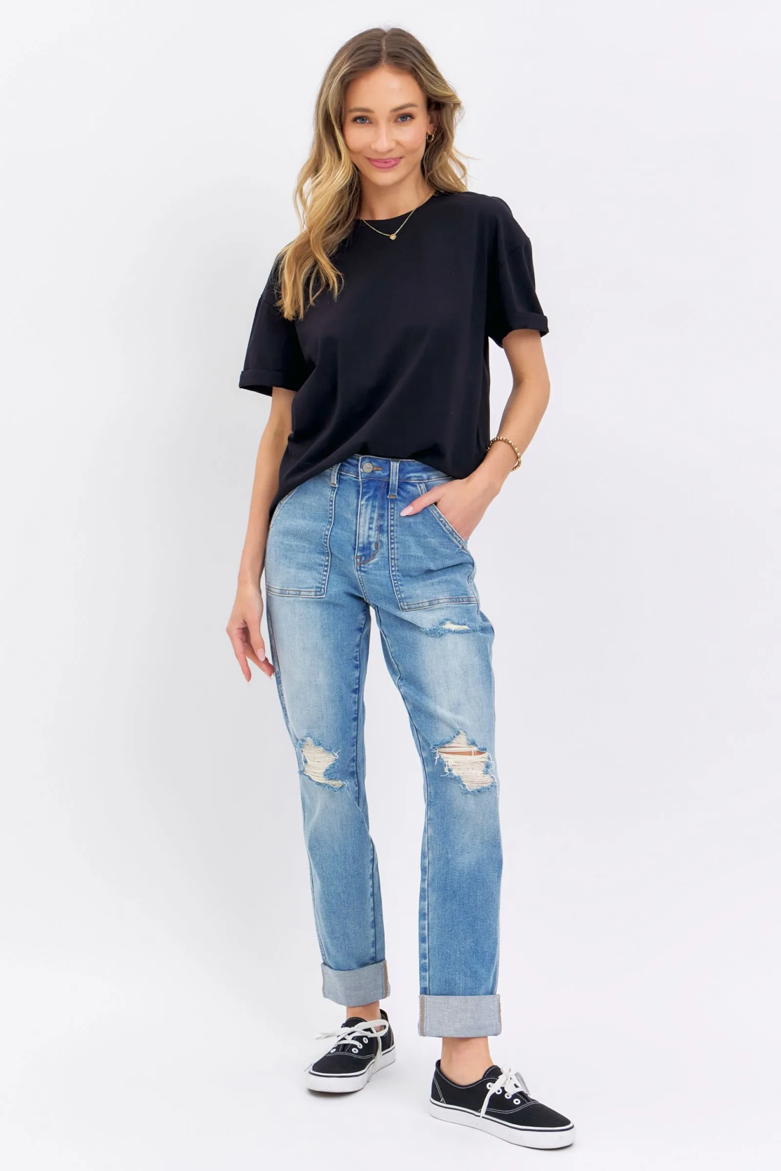 Judy Blue HW Patch Pocket Destroyed - 88825