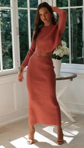 Knitted Slit Maxi Sweater Dress