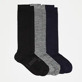 Lamington Child Merino Knee Hi Socks - Black