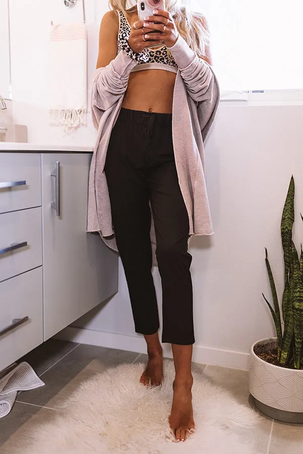 Light And Airy High Waist Pants In Black