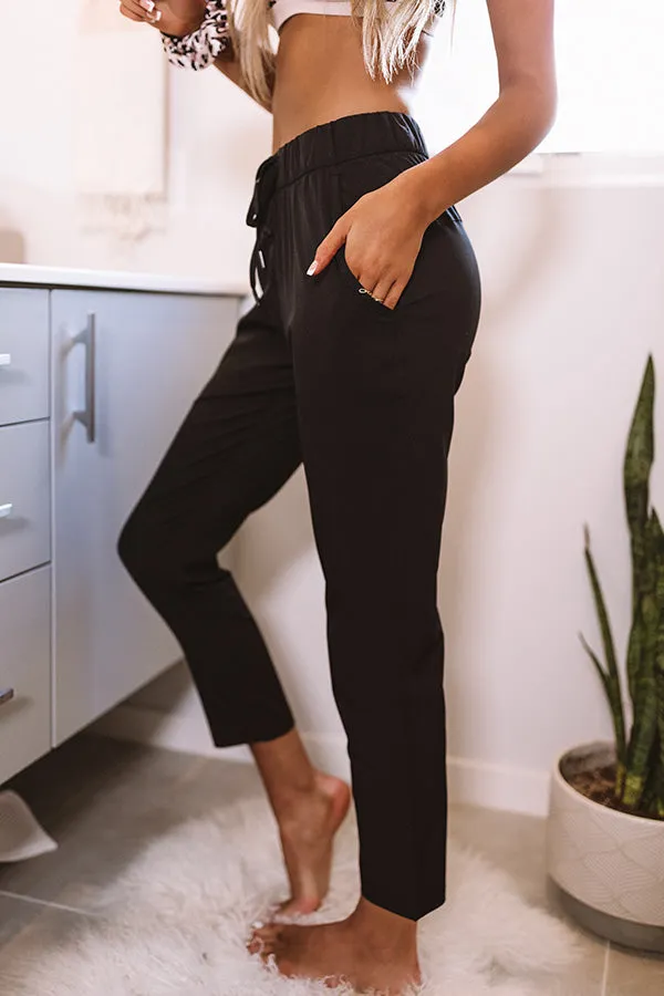 Light And Airy High Waist Pants In Black