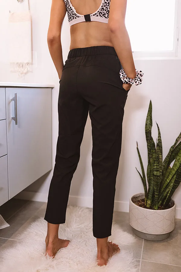Light And Airy High Waist Pants In Black