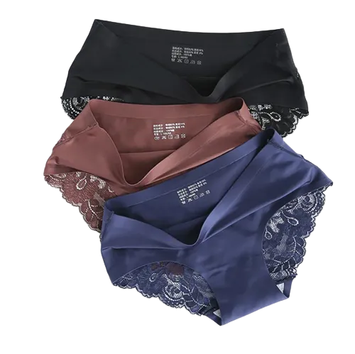 Lot de Culottes en coton et dentelle - Modèle Yva