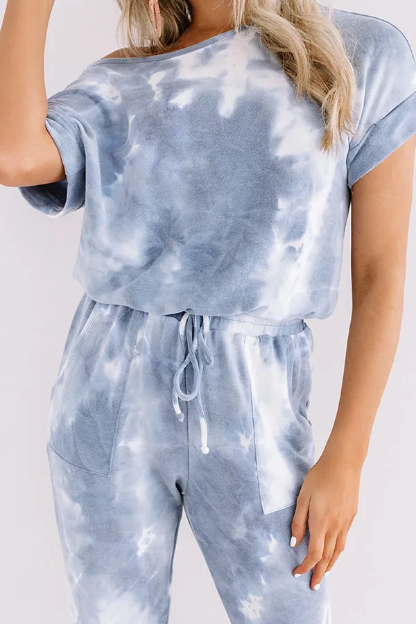 Make It A Mai Tai Tie Dye Jumpsuit In Slate