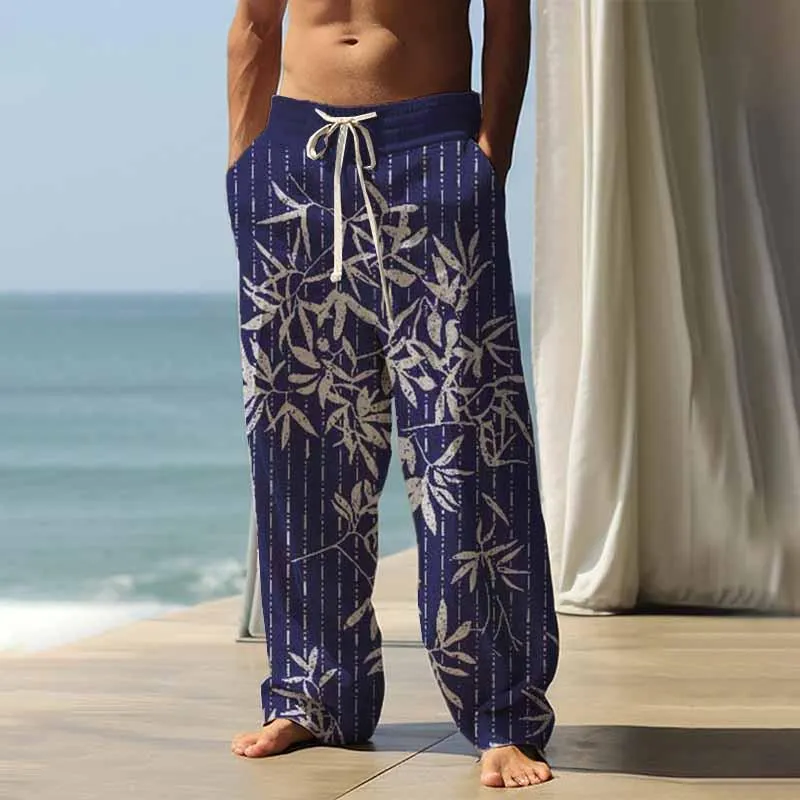 Men's Casual Simple Printed Trousers 57972699YY
