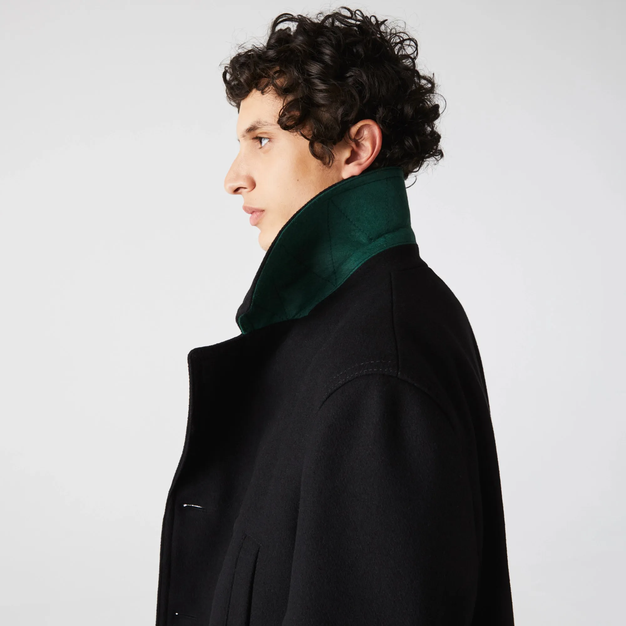 Men's Double-Breasted Wool Blend Pea Coat