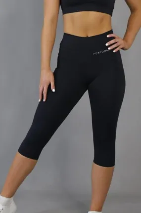 Perform Mid Waist 3/4 - Black