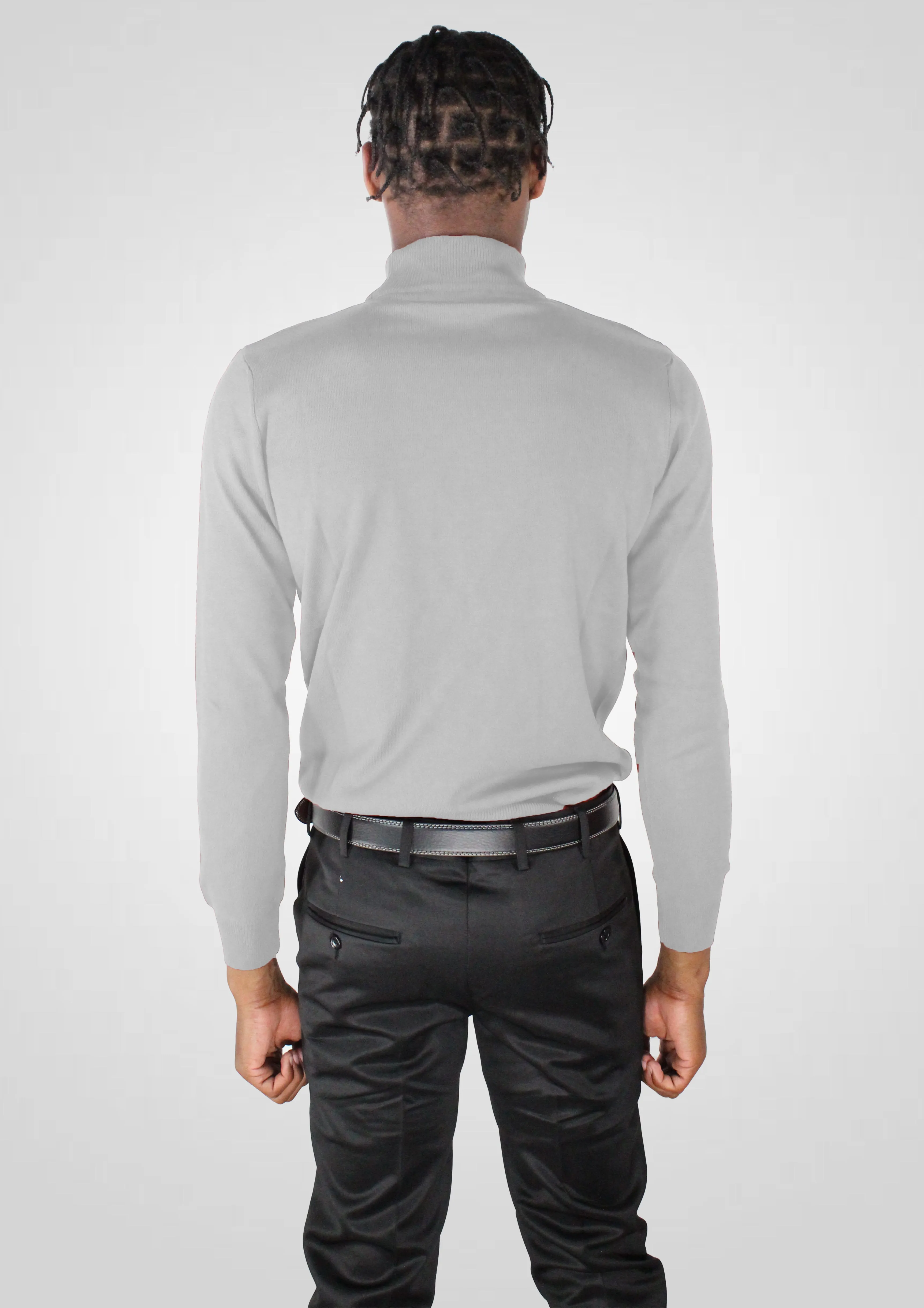 Portabella Grey Long Sleeve Turtleneck