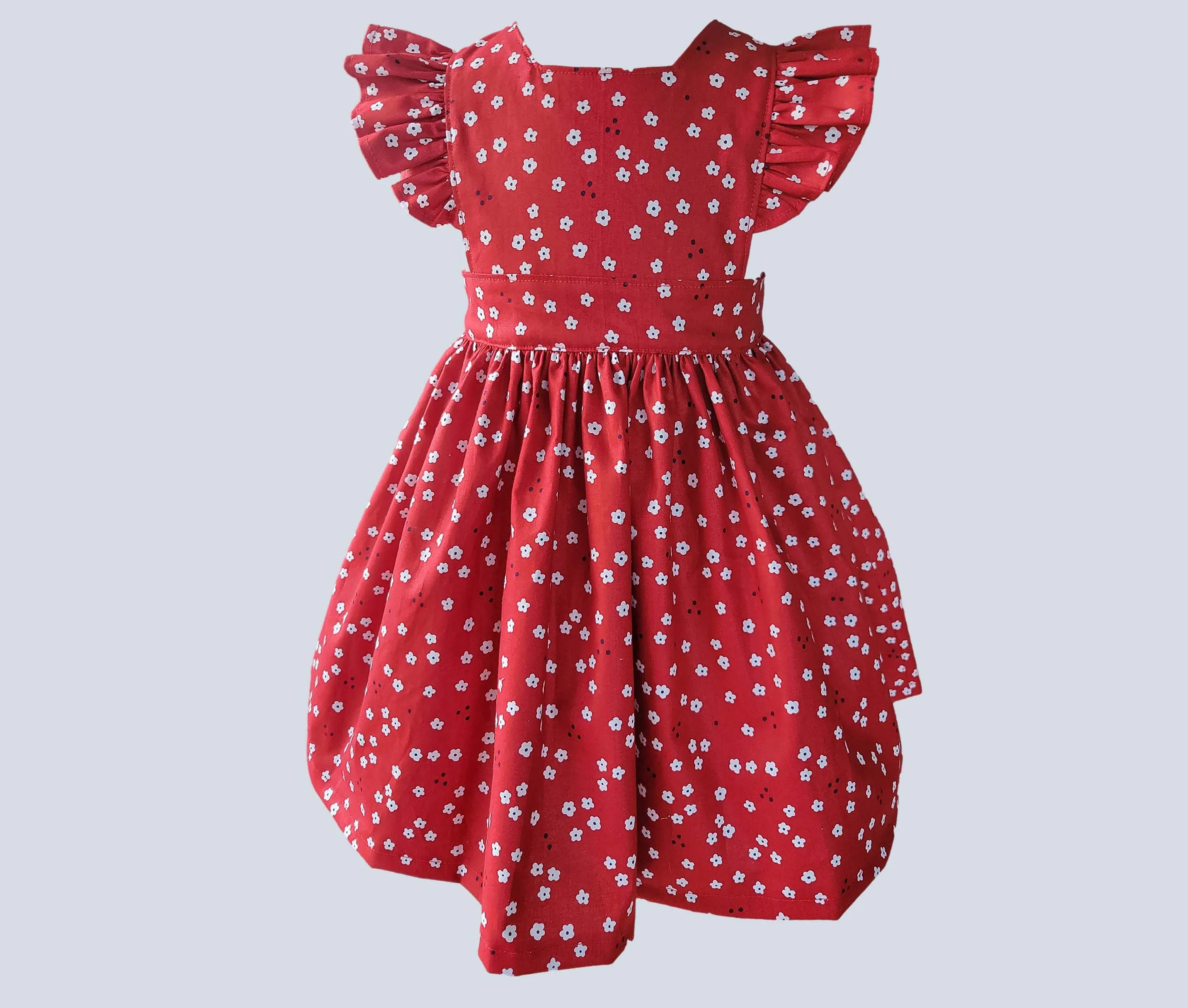 Red Pinafore Dress | Girls Dress |  Red Pinafore Girl Dress | Birthday Girls Dress | pinafore dress for girls