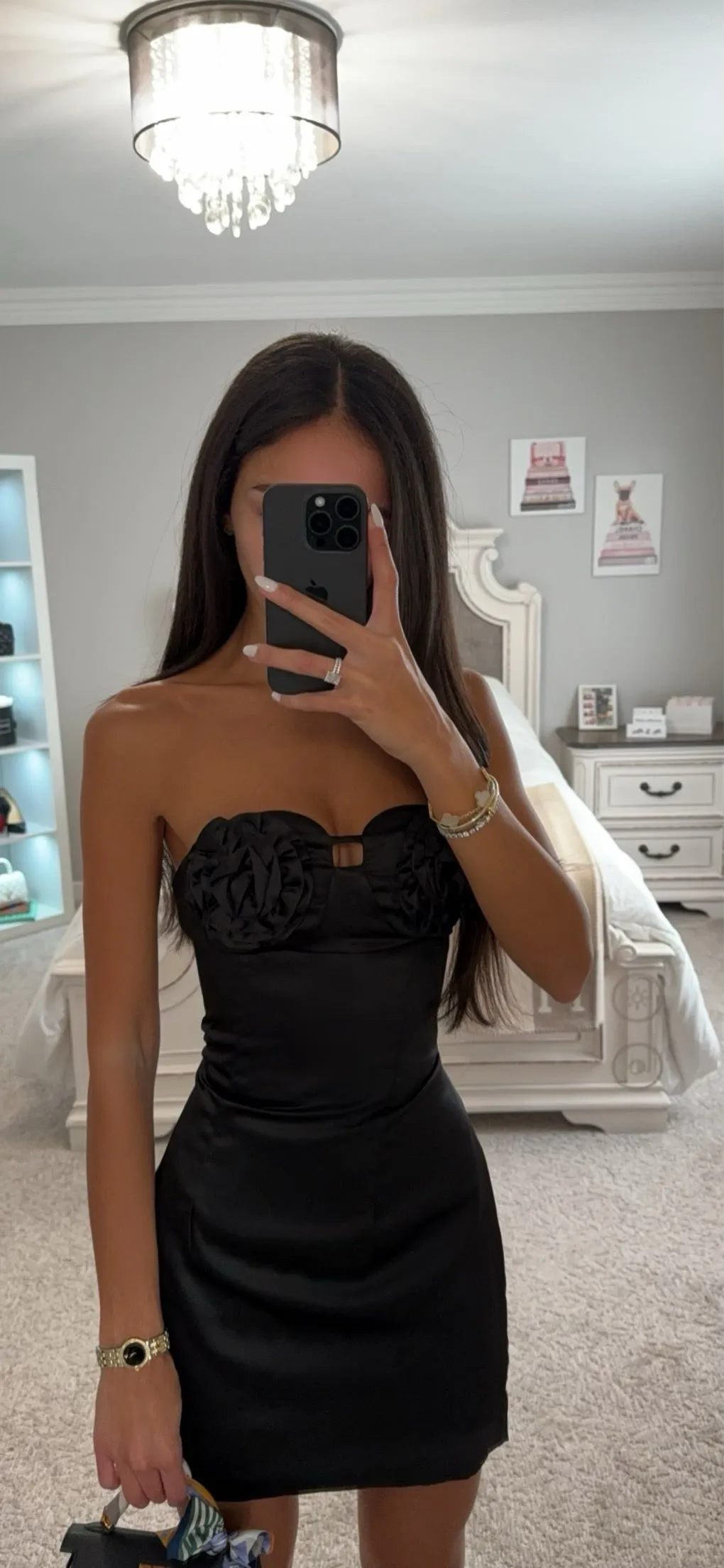 ROSETTE BUST MINI DRESS