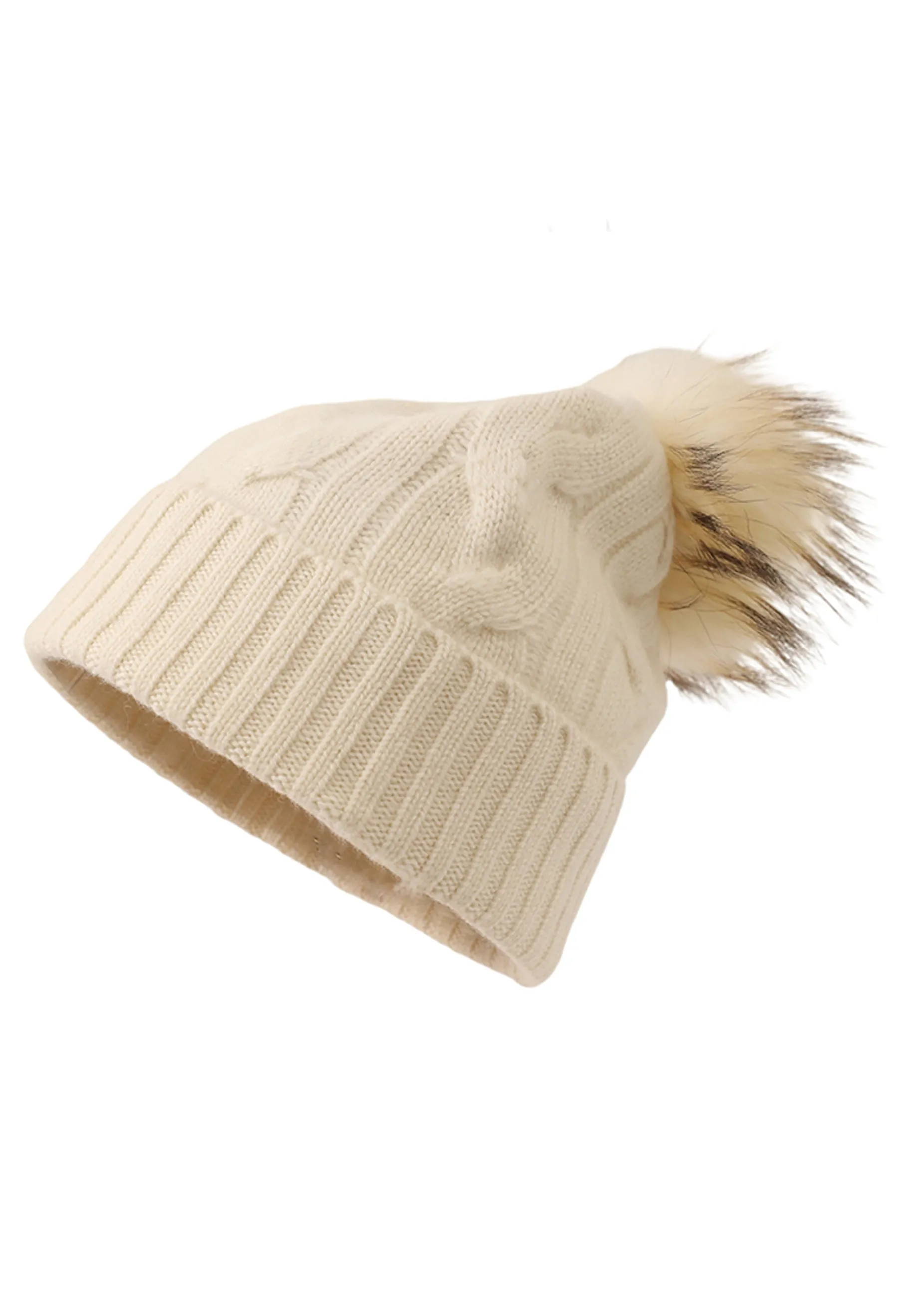 Soft Cable-Knit Mongolian Cashmere Beanie