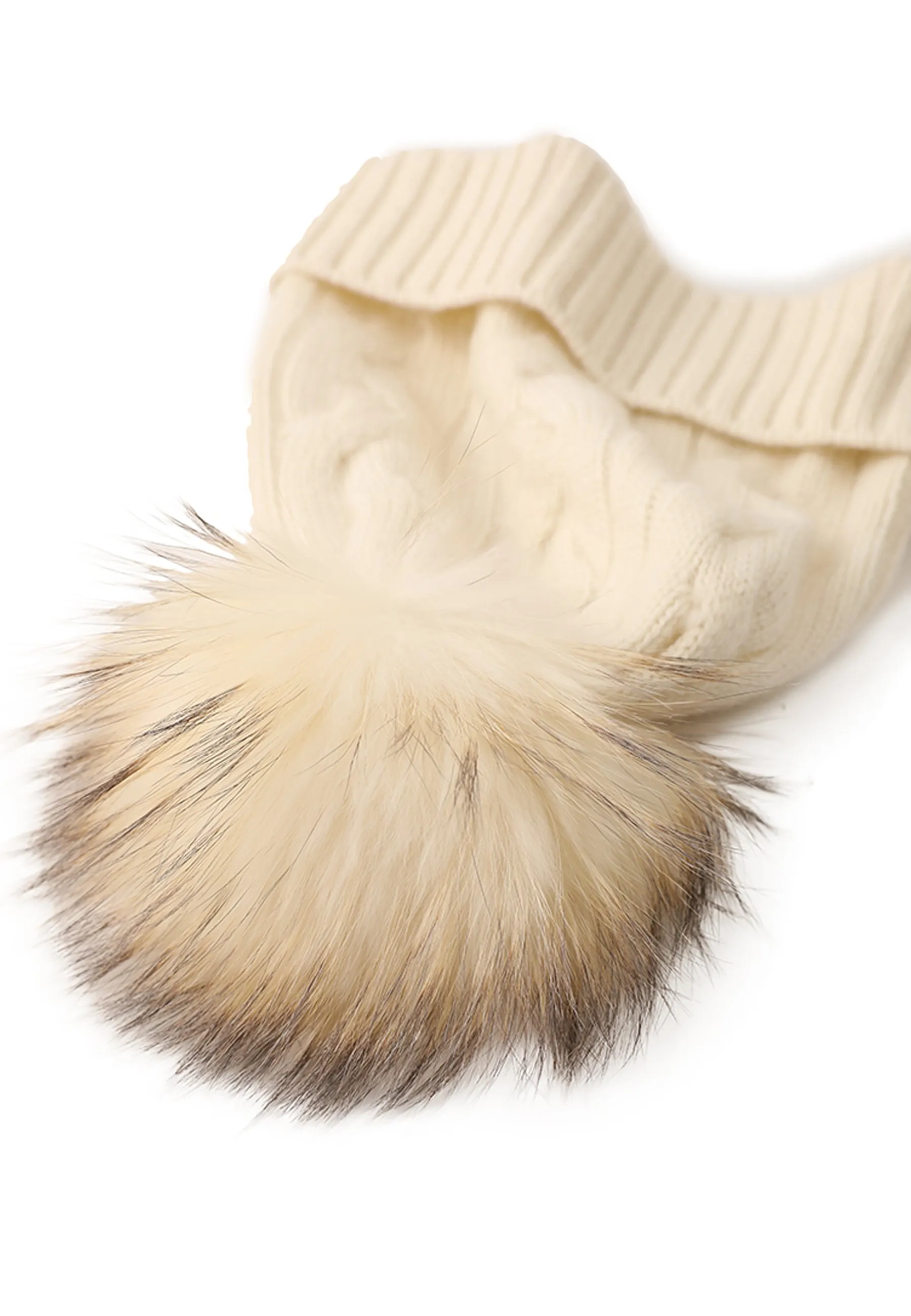 Soft Cable-Knit Mongolian Cashmere Beanie