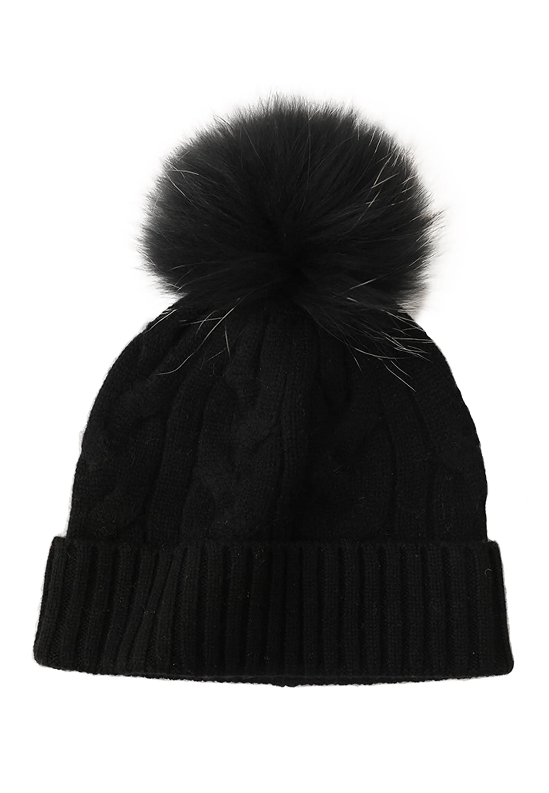 Soft Cable-Knit Mongolian Cashmere Beanie