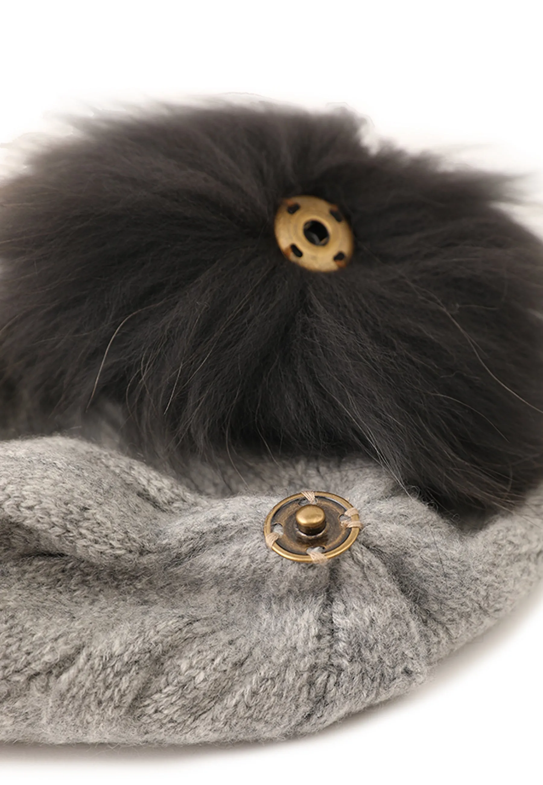 Soft Cable-Knit Mongolian Cashmere Beanie