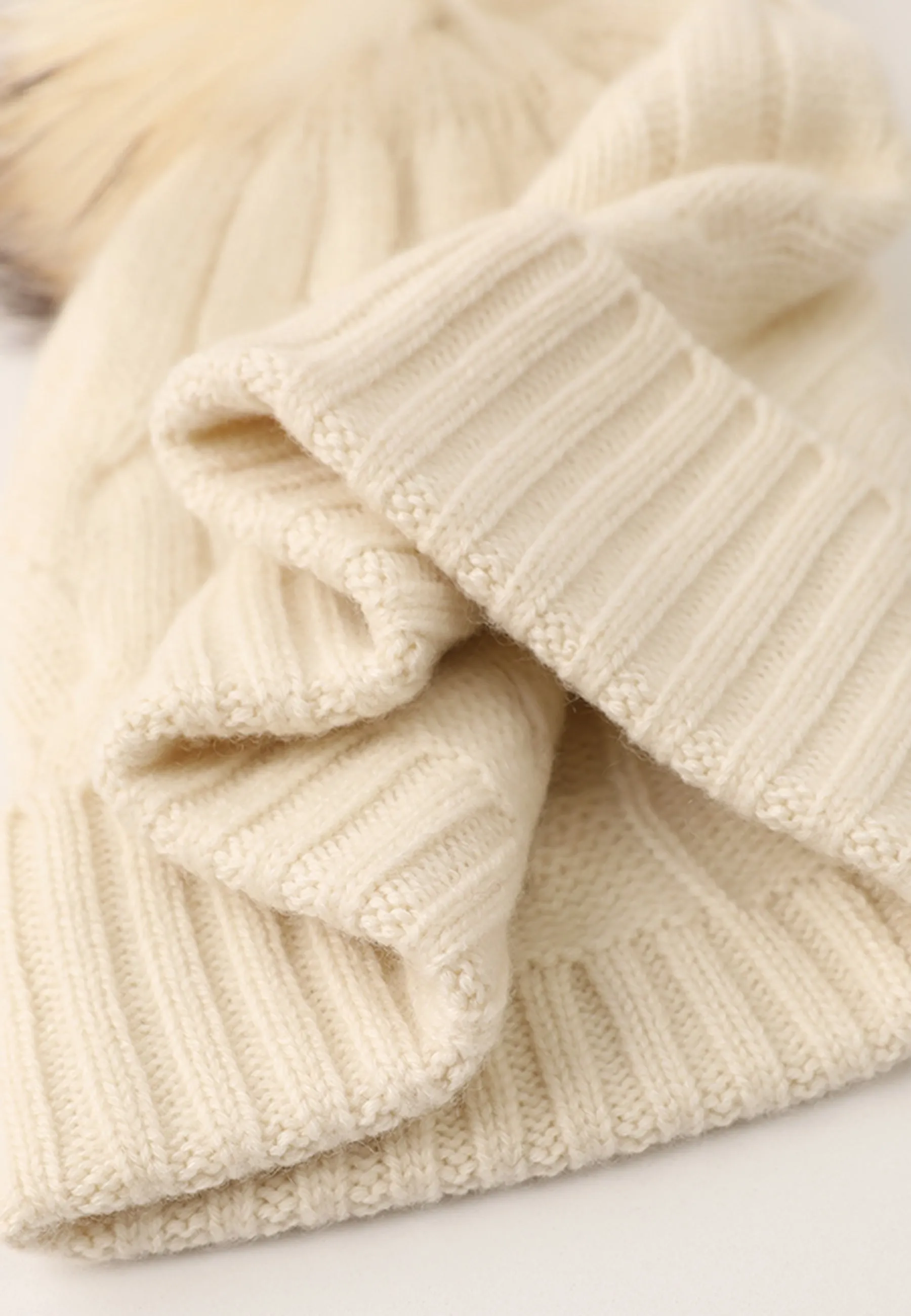Soft Cable-Knit Mongolian Cashmere Beanie