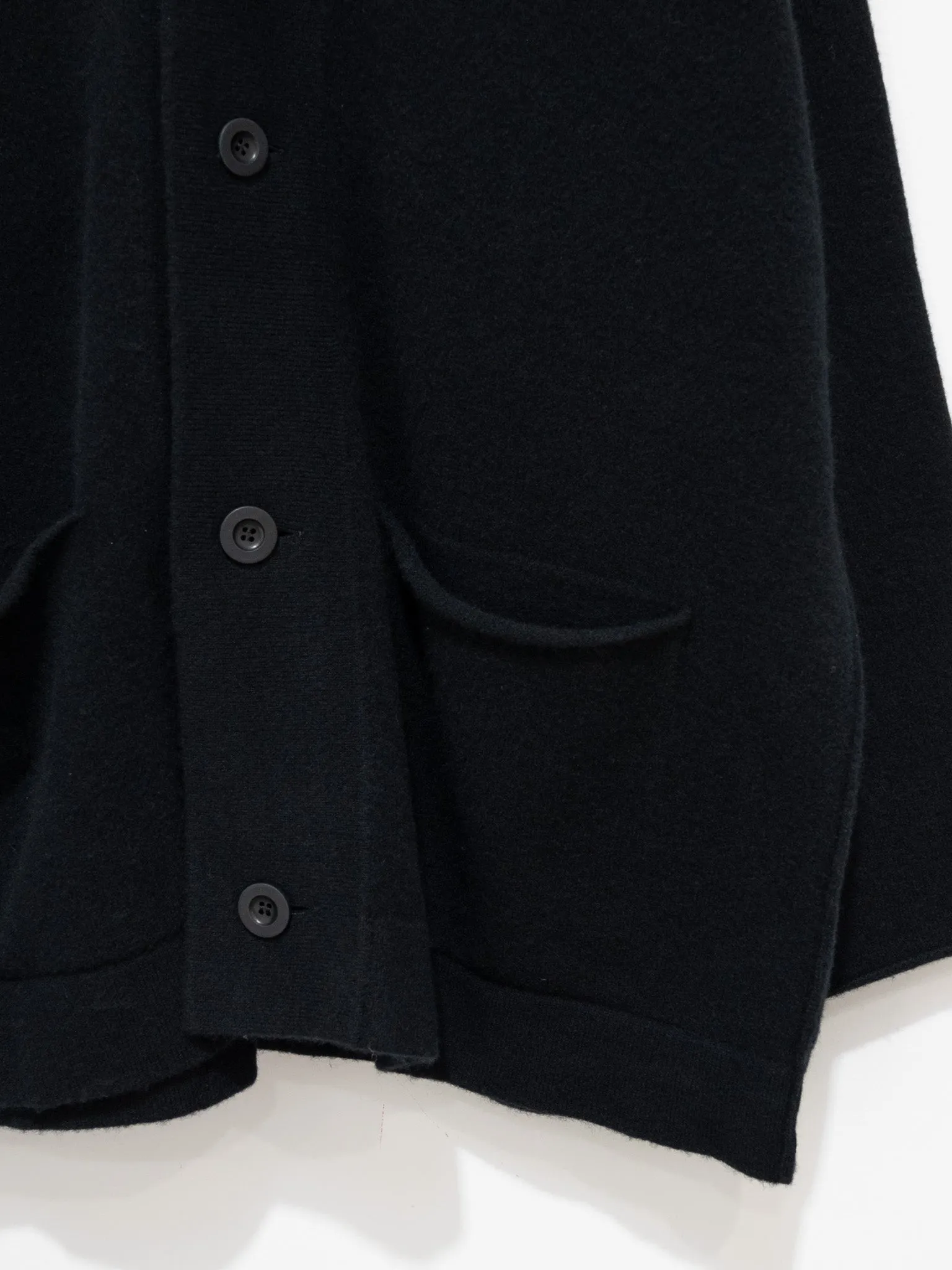 The Librarian Cardigan - Felted Merino Flint