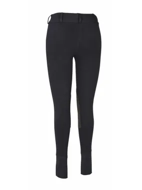 TuffRider Ladies Cotton Lowrise Wide Waistband Knee Patch Breeches