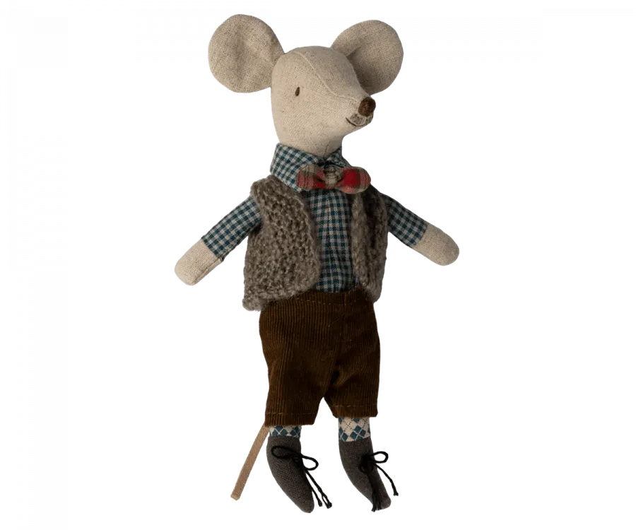 Vest, Pants and Bowtie for Grandpa Mouse